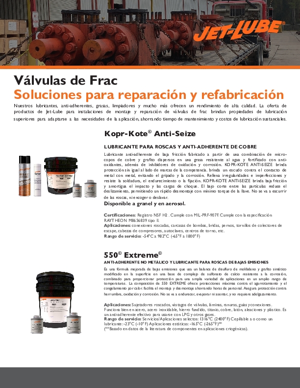 SS_Frac Valve Assembly Repair & Remanufacturing Solutions_Spanish