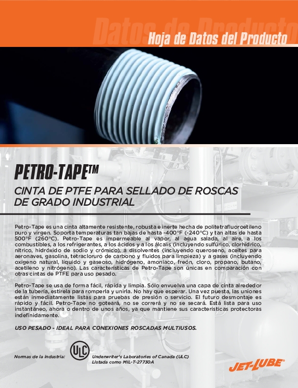Petro-Tape Product Data Sheet (PDS)
