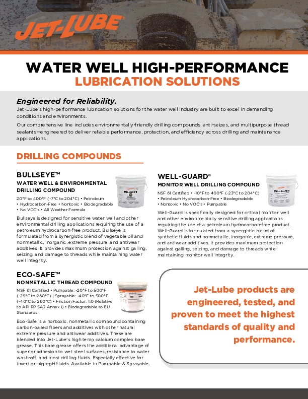 SS_Water Well Lubrication Solutions