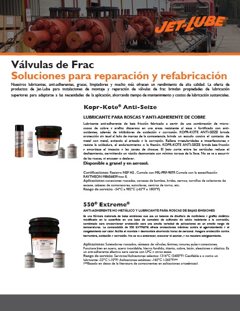 SS_Frac Valve Assembly Repair & Remanufacturing Solutions_Spanish